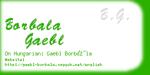 borbala gaebl business card